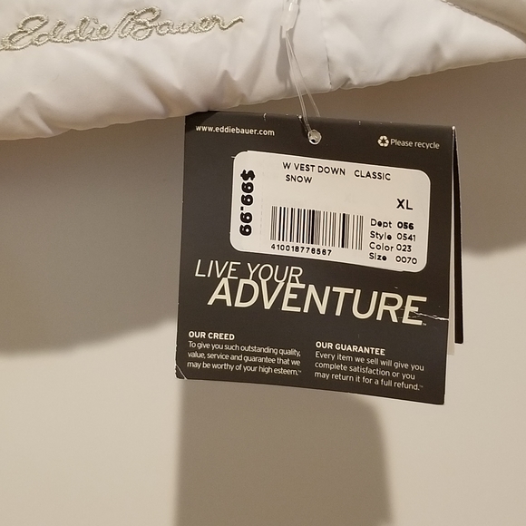 Eddie Bauer puffer vest NWT - Picture 5 of 5